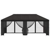 Gazebo with Sidewalls 6 x 3 m Anthracite Polyester and Steel - Side View