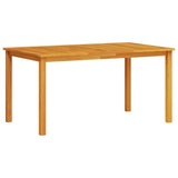 Garden Dining Set Folding 5 pcs Brown Solid acacia wood - Rear View