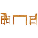Garden Dining Set 3 pcs Brown Solid acacia wood