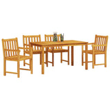Garden Dining Set 5 pcs Brown Solid acacia wood - Side View