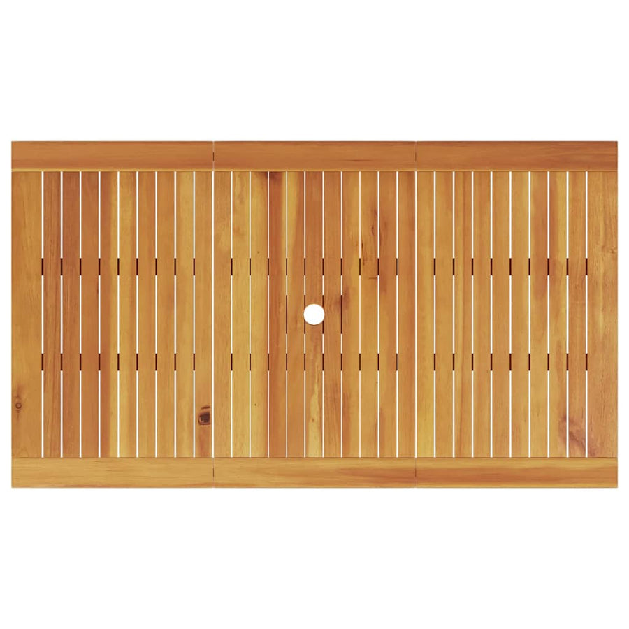 Garden Dining Set 7 pcs Brown Solid Acacia Wood