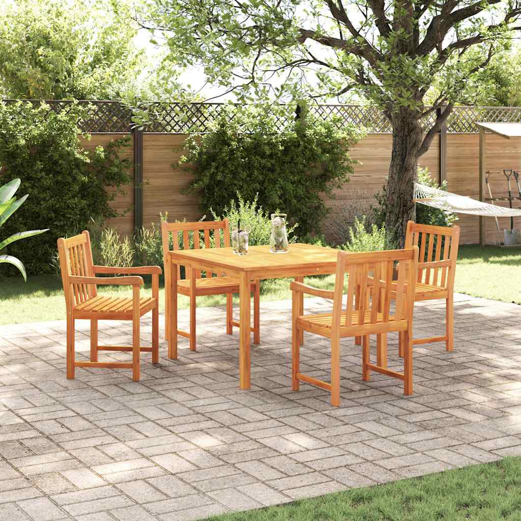 Garden Dining Set 5 pcs Brown Solid Acacia wood