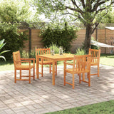 Garden Dining Set 5 pcs Brown Solid Acacia wood