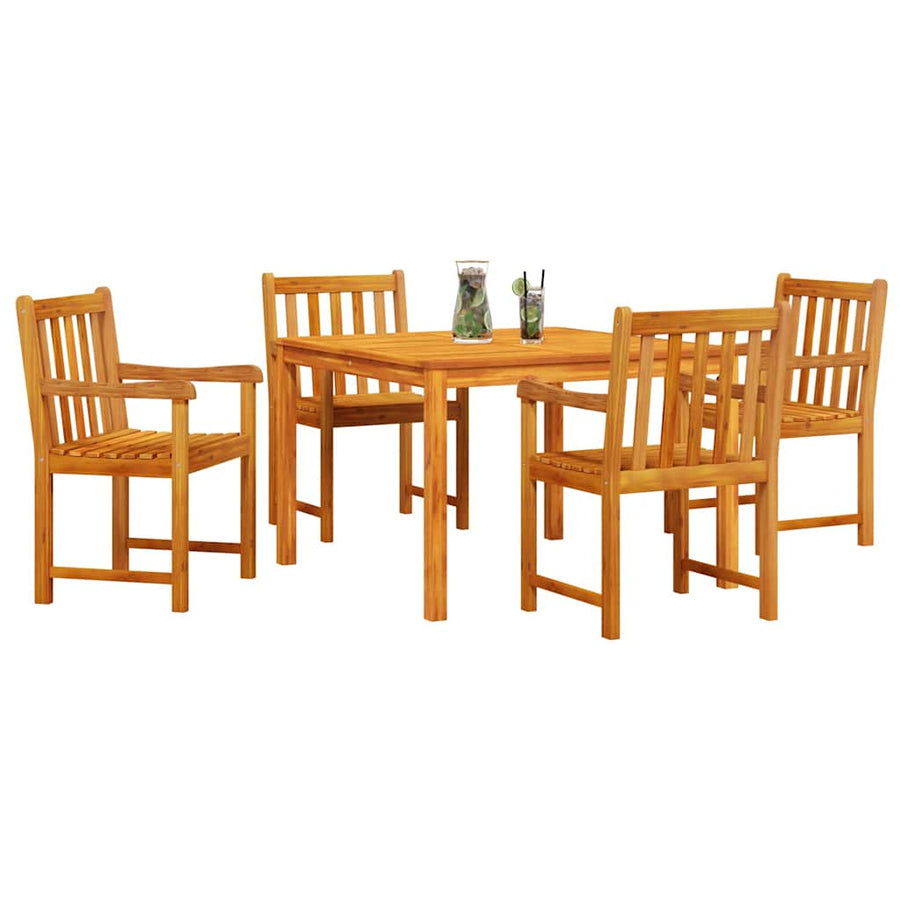 Garden Dining Set 5 pcs Brown Solid Acacia wood