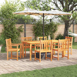 Garden Dining Set 7 pcs Brown Solid Acacia Wood