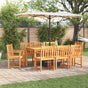 Garden Dining Set 9 pcs Brown Solid Acacia Wood