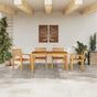 Garden Dining Set 5 pcs Brown Solid Acacia Wood