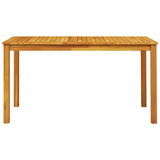 Garden Dining Set 7 pcs Brown Solid acacia wood - Low Angle