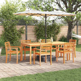 Garden Dining Set 9 pcs Brown Solid acacia wood