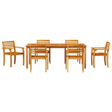 Garden Dining Set 9 pcs Brown Solid acacia wood
