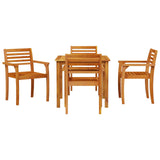 Garden Dining Set 5 pcs Brown Solid acacia wood