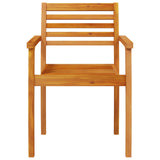 Garden Dining Set 5 pcs Brown Solid acacia wood - 45-Degree Angle