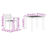 Garden Dining Set 5 pcs Brown Solid acacia wood