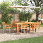 Garden Dining Set 7 pcs Brown Solid acacia wood