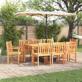 Garden Dining Set 7 pcs Brown Solid acacia wood