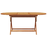 Garden Dining Set 7 pcs Grey Solid Acacia Wood - Side View