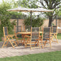 Garden Dining Set 7 pcs Grey Solid Acacia Wood