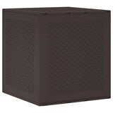 Garden Storage Box Brown 55 x 53 x 57 cm Polypropylene - Front View