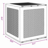 Garden Storage Box Brown 55 x 53 x 57 cm Polypropylene - Extra Image