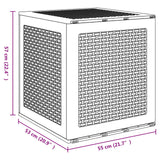 Storage Box with Storage White 55 x 53 x 57 cm Polypropylene - Low Angle