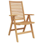 Chair 4 pcs Brown Solid Teak Wood Convertible