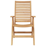 Chair 4 pcs Brown Solid Teak Wood Convertible