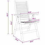 Garden Chair 4 pcs Brown 52 x 64.5 x 108 cm Solid teak wood - Extra Image