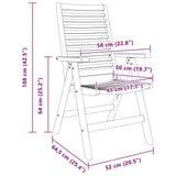 Chair Folding 4 pcs Brown 64.5 x 52 x 108 cm Solid Teak Wood