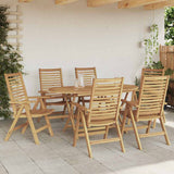 Garden Chair 6 pcs Brown 52 x 64.5 x 108 cm Solid teak wood - Side View