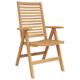 Garden Chair 6 pcs Brown 52 x 64.5 x 108 cm Solid teak wood - Front View