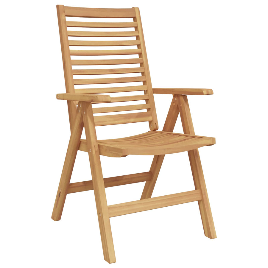Chair 6 pcs Brown Solid Teak Wood Convertible