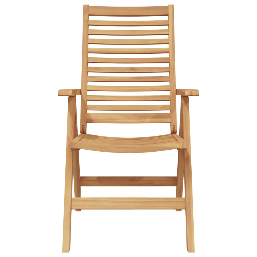 Chair 6 pcs Brown Solid Teak Wood Convertible