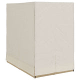 Double Sun Lounger Beige 205 x 129 x 200 cm Poly Rattan