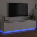 TV Cabinet 180 x 38 x 49 cm White Engineered Wood
