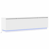 TV Cabinet with LED White 180 x 38 x 49 cm Engineered Wood