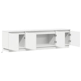 TV Cabinet with LED White 180 x 38 x 49 cm Engineered Wood - 45-Degree Angle
