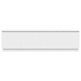 TV Cabinet with LED White 180 x 38 x 49 cm Engineered Wood