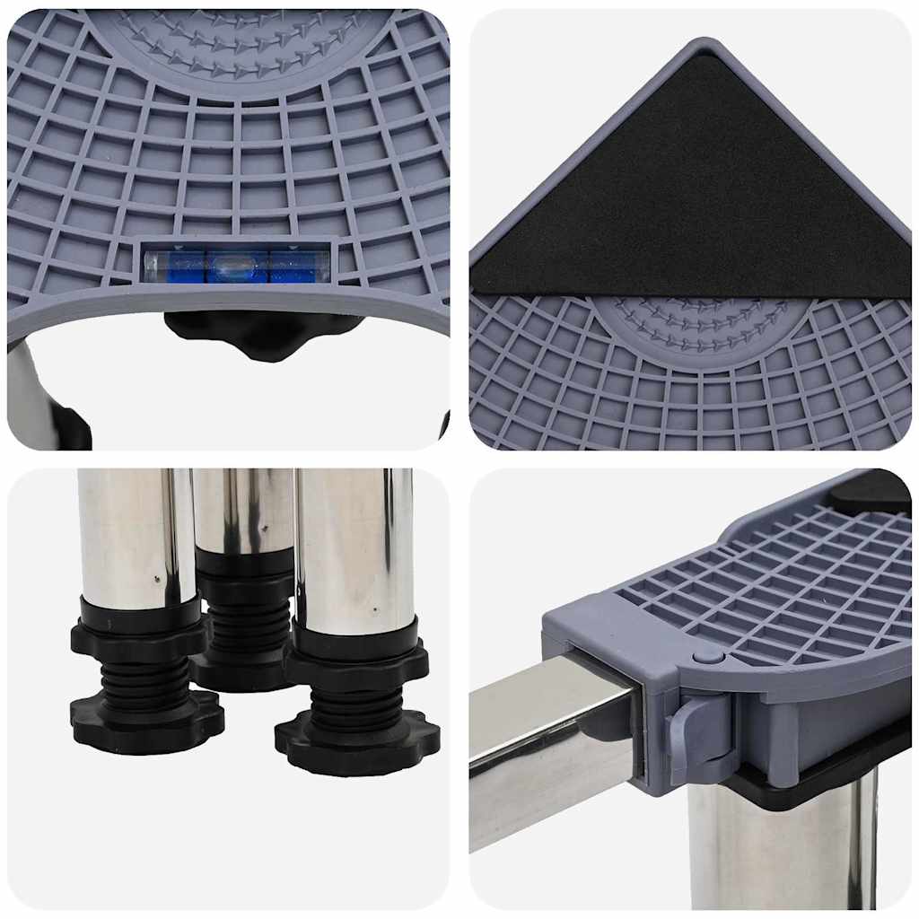 Washing Machine Base Grey 67 x 67 x 21,5 cm Stainless Steel