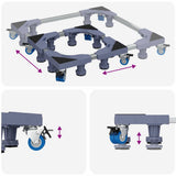 Washing Machine Base Grey 66 x 66 x 12 cm Stainless Steel