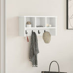Wall-Mounted Coat Rack Wall-Mounted White 50 x 16 x 26 cm