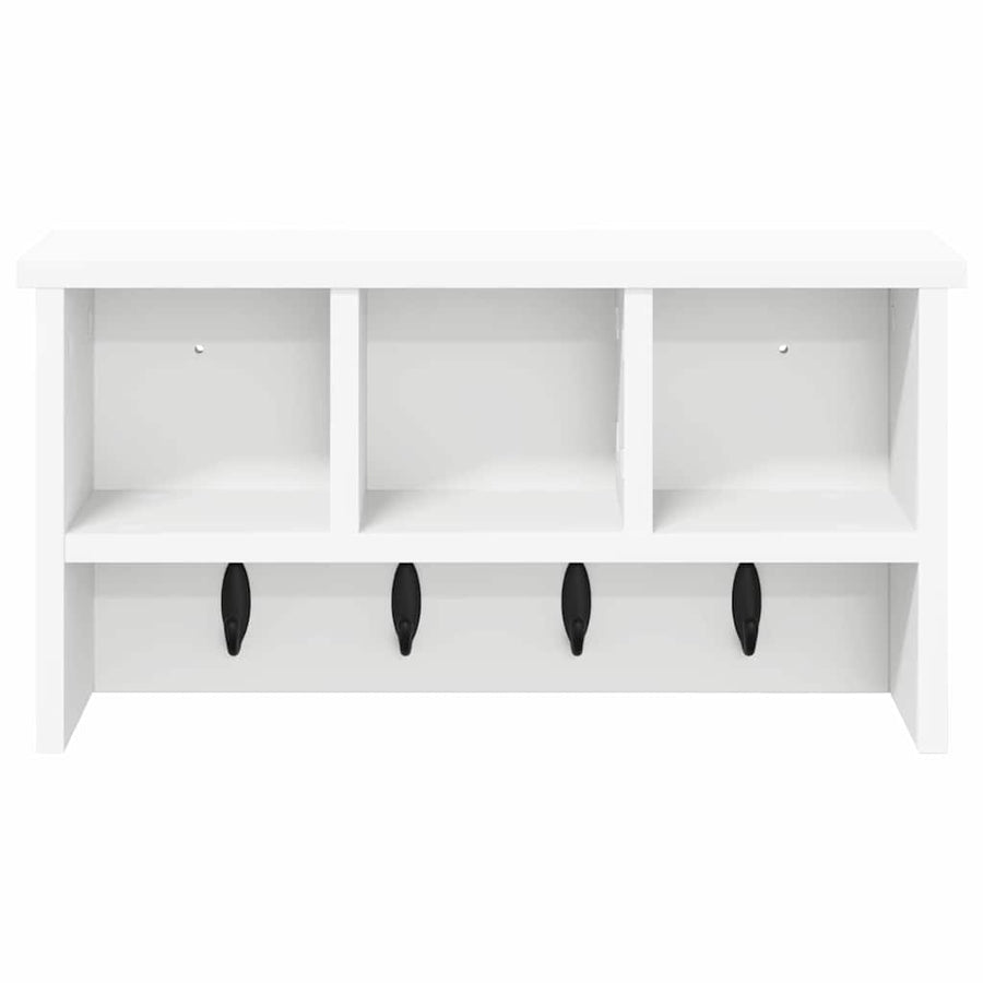Wall-Mounted Coat Rack Wall-Mounted White 50 x 16 x 26 cm