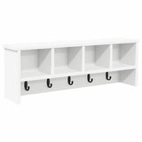 Wall-Mounted Coat Rack Wall-Mounted White 75 x 16 x 26 cm - Front View
