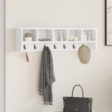 Wall-Mounted Coat Rack Wall-Mounted White 100 x 16 x 26 cm