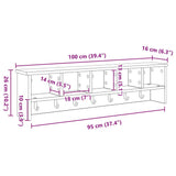 Wall-Mounted Coat Rack Wall-Mounted White 100 x 16 x 26 cm - Extra Image
