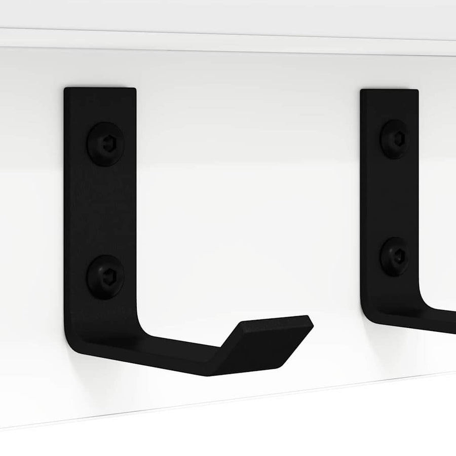 Wall-Mounted Coat Rack Wall-Mounted White 60 x 10,5 x 10,5 cm