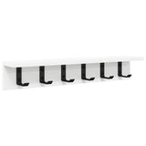 Wall-Mounted Coat Rack Wall-mounted White 60 x 10,5 x 10,5 cm - Front View