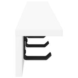 Wall-Mounted Coat Rack Wall-mounted White 60 x 10,5 x 10,5 cm - 45-Degree Angle