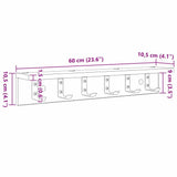 Wall-Mounted Coat Rack Wall-mounted White 60 x 10,5 x 10,5 cm - Low Angle