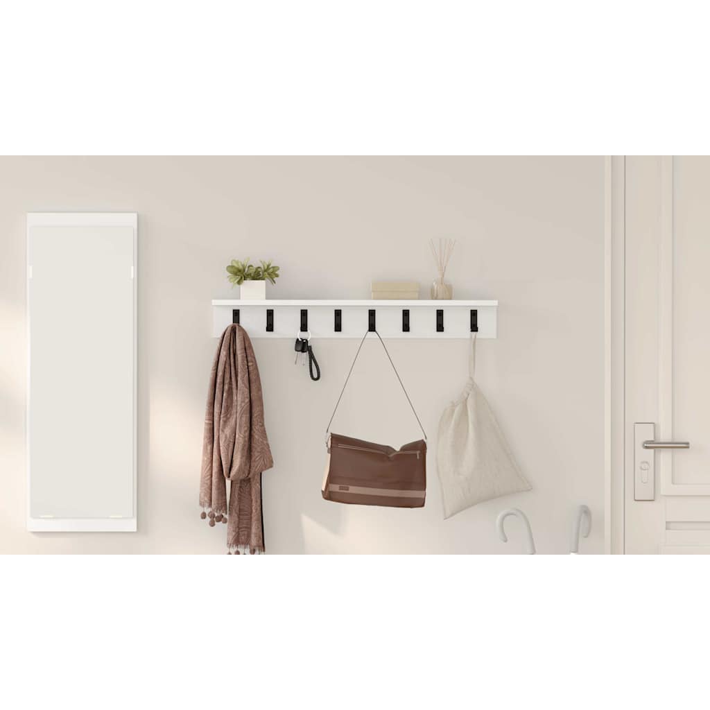 Wall-Mounted Coat Rack Wall-mounted White 80 x 10,5 x 10,5 cm