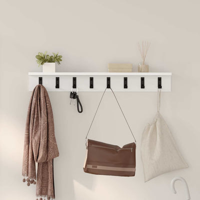 Wall-Mounted Coat Rack Wall-Mounted White 80 x 10,5 x 10,5 cm